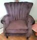 X2 Velvet Linen High Wing Back Armchair Studded Fireside Tub Chair Accent Chairs