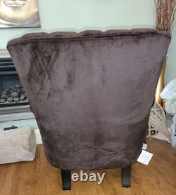 X2 Velvet Linen High Wing Back Armchair Studded Fireside Tub Chair Accent Chairs