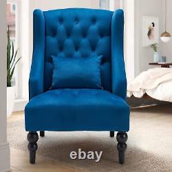 YODOLLA Wingback Armchair Fireside Tub Chair High Back Tufted Accent Chair